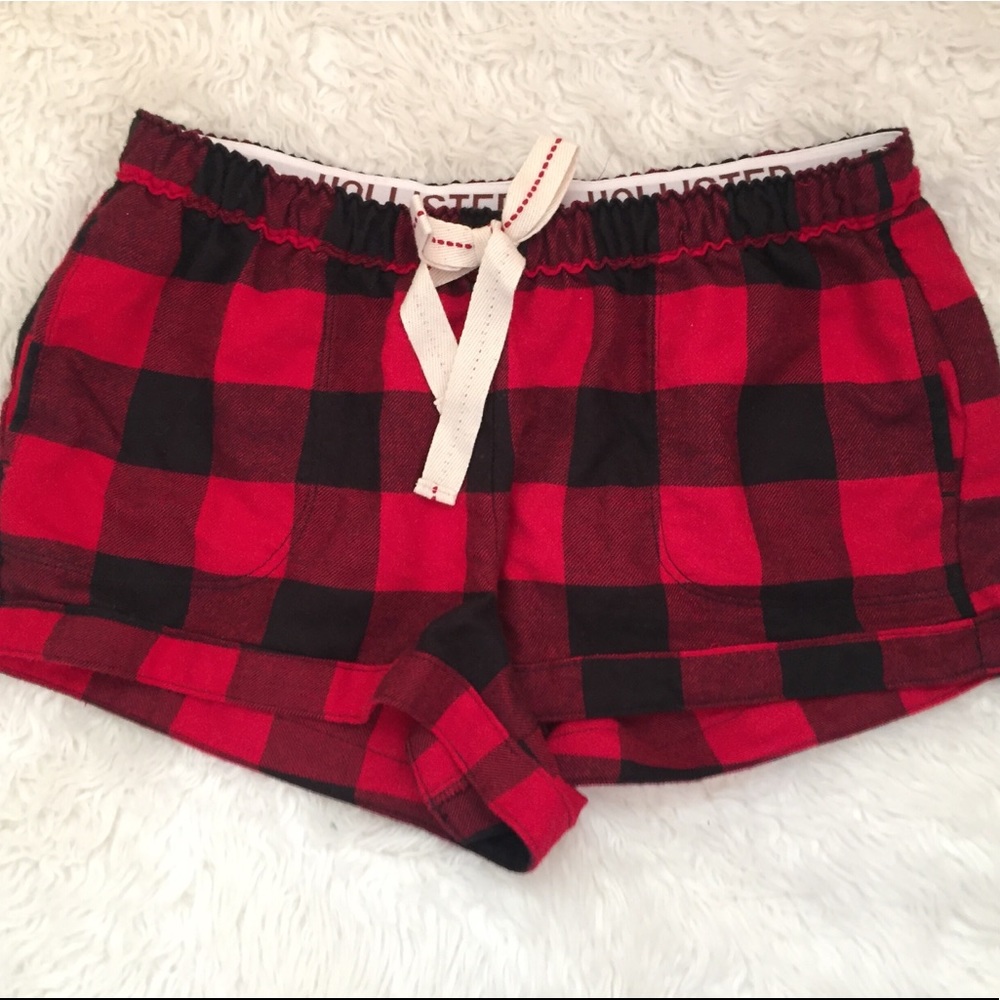 Hollister flannel pattern sleep shorts